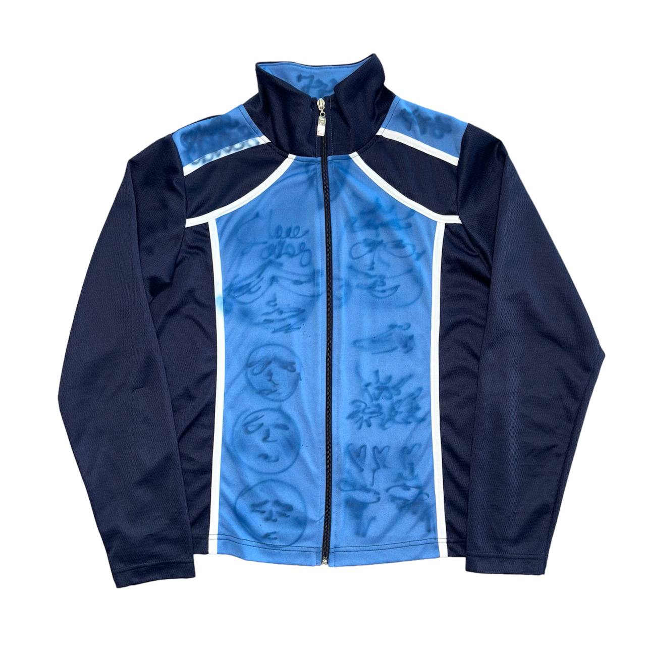 Airbrushed vintage track jacket 'SweetSpeed890hi' / S